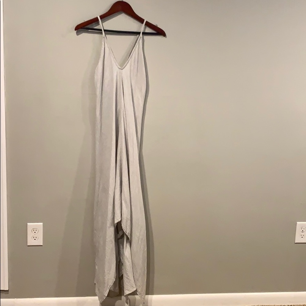Grey linen dress